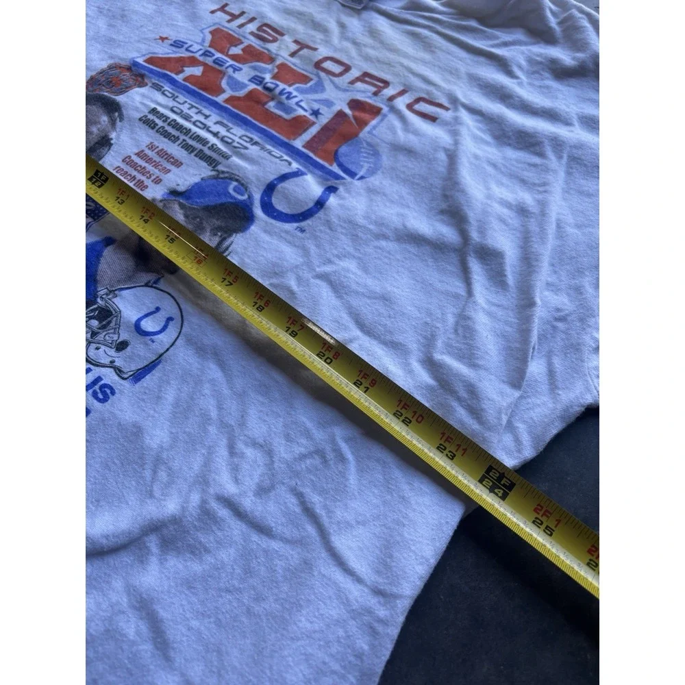 Vintage Historic Super Bowl XLI Bears Vs Colts NFL Graphic T Shirt Size 2XL